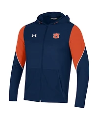 Men's Under Armour Navy Auburn Tigers 2021 Sideline Warm-Up Full-Zip Hoodie