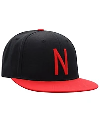 Men's Top of the World Black, Scarlet Nebraska Huskers Team Color Two-Tone Fitted Hat