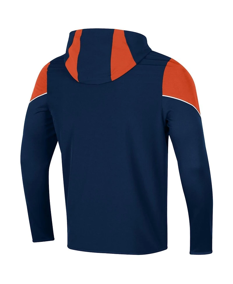 Men's Under Armour Navy Auburn Tigers 2021 Sideline Warm-Up Full-Zip Hoodie