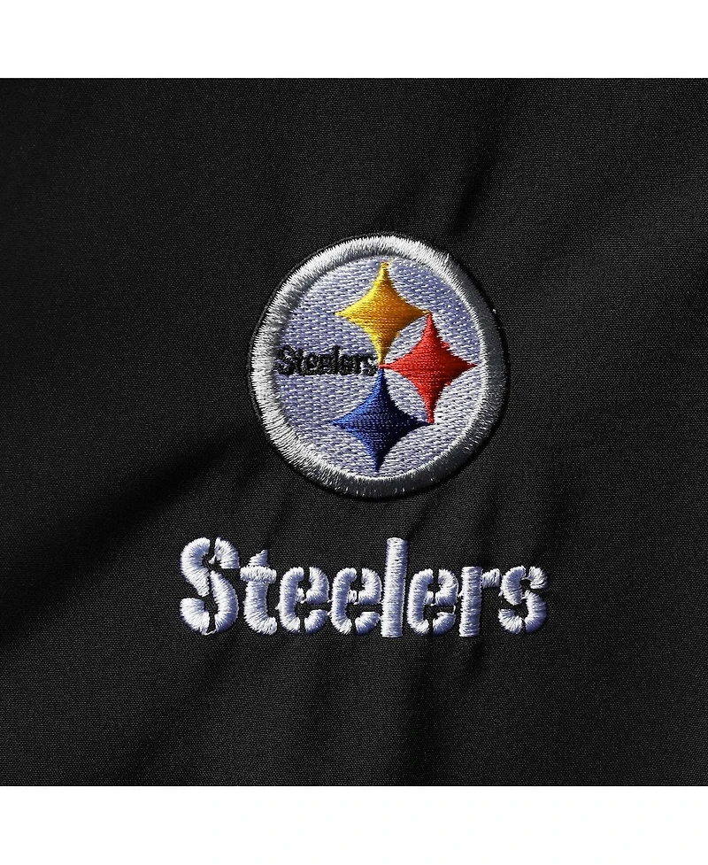 Men's Dunbrooke Black Pittsburgh Steelers Circle Softshell Fleece Full-Zip Jacket