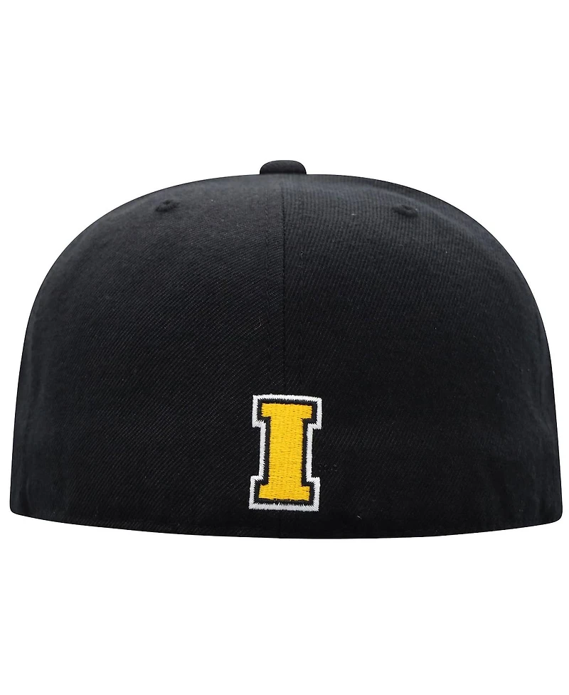 Men's Top of the World Black Iowa Hawkeyes Team Color Fitted Hat