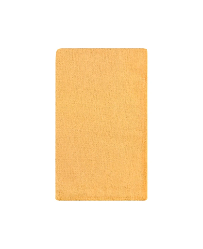Hudson Baby Infant Girl Cotton Flannel Burp Cloths, Citrus Orange, One