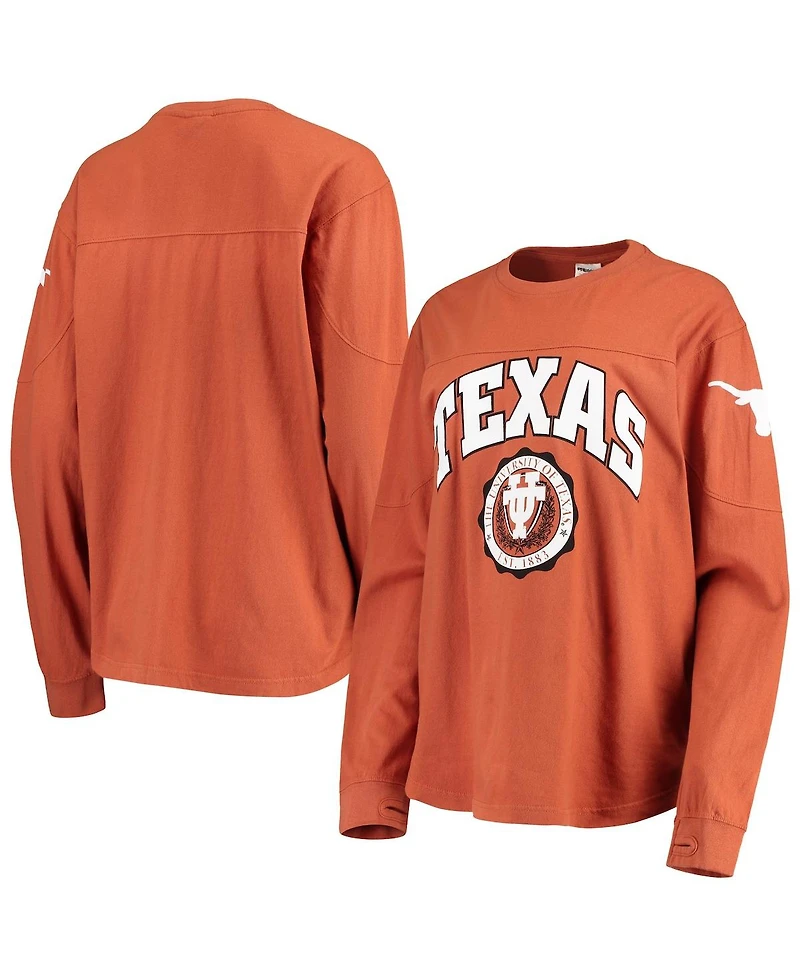 Women's Pressbox Texas Orange Longhorns Edith Long Sleeve T-shirt