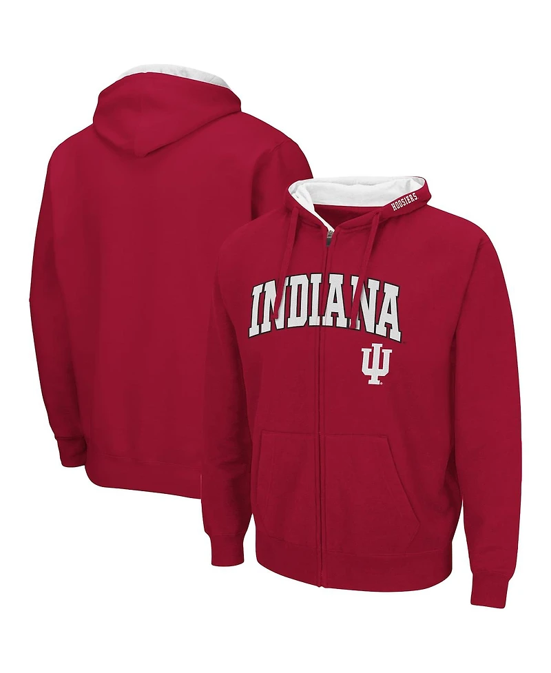 Colosseum Men's Indiana Hoosiers Arch Logo 3.0 Full-Zip Hoodie