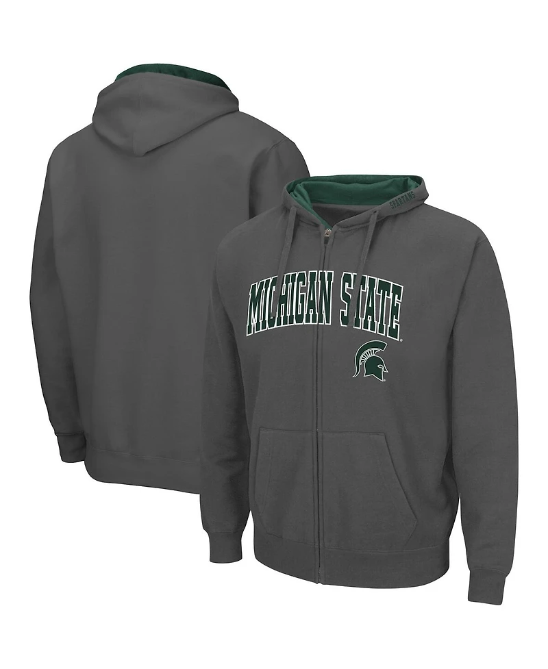 Colosseum Men's Michigan State Spartans Arch & Logo 3.0 Full-Zip Hoodie