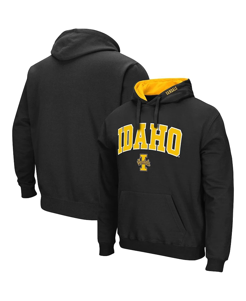 Men's Colosseum Black Idaho Vandals Arch and Logo Pullover Hoodie