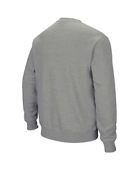 Men's Colosseum Heathered Gray Air Force Falcons Arch & Logo Sweatshirt