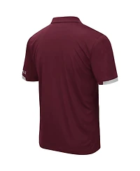 Men's Colosseum Maroon Montana Grizzlies Logo Santry Polo Shirt