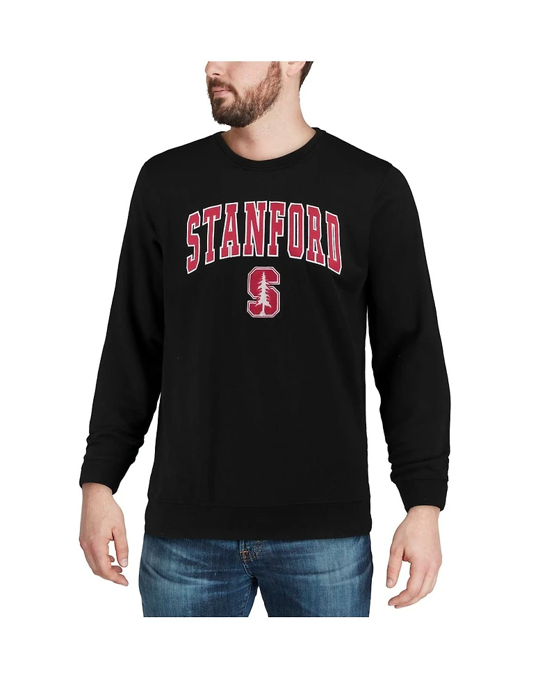 Colosseum Men's Stanford Cardinal Arch & Logo Crew Neck Sweatshirt