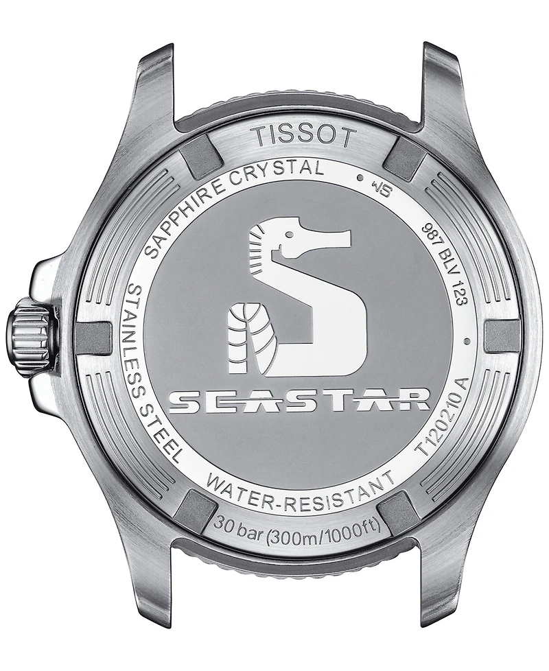 Tissot Unisex Seastar Silver-Tone Stainless Steel Bracelet Watch 36mm