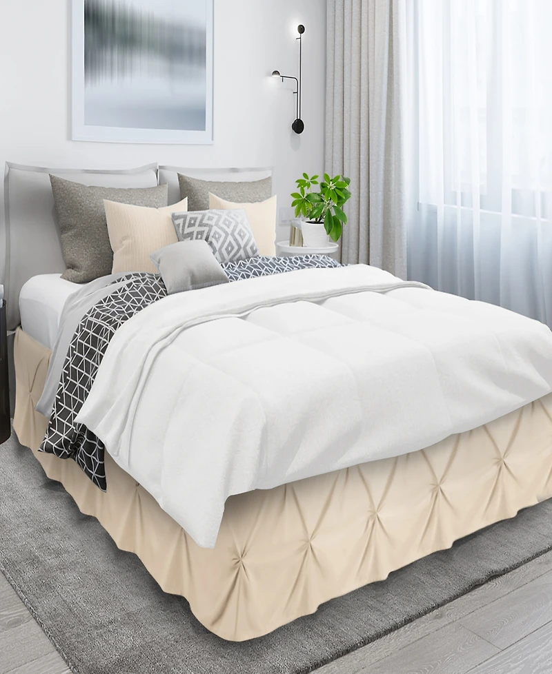 Nestl Bedding 14" Tailored Pinch Pleated Bedskirt, California King