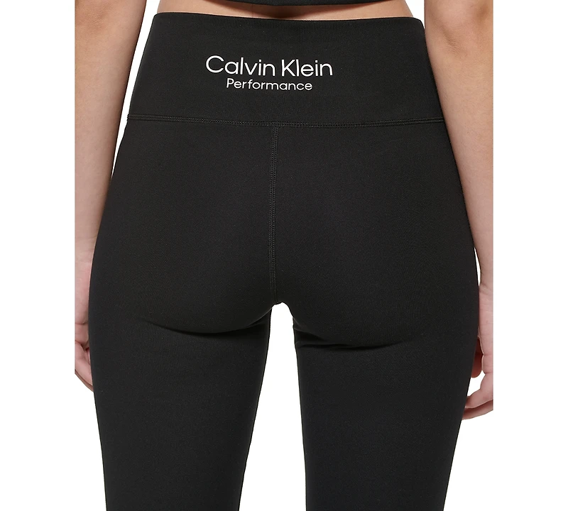 Calvin Klein Performance Women's Crossover Waist Flare Leggings