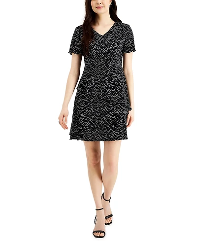 Connected Women's Plisse Tiered Dress