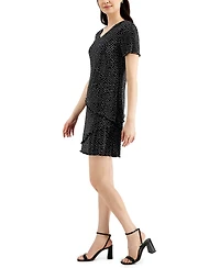 Connected Petite Dot-Print Fit & Flare Dress