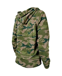 Women's New Era Camo Tampa Bay Buccaneers Raglan Full-Zip Hoodie