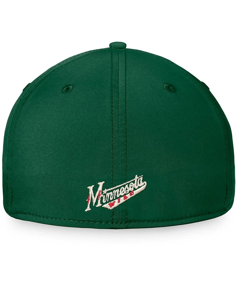 Men's Fanatics Green Minnesota Wild Team Core Primary Logo Flex Hat