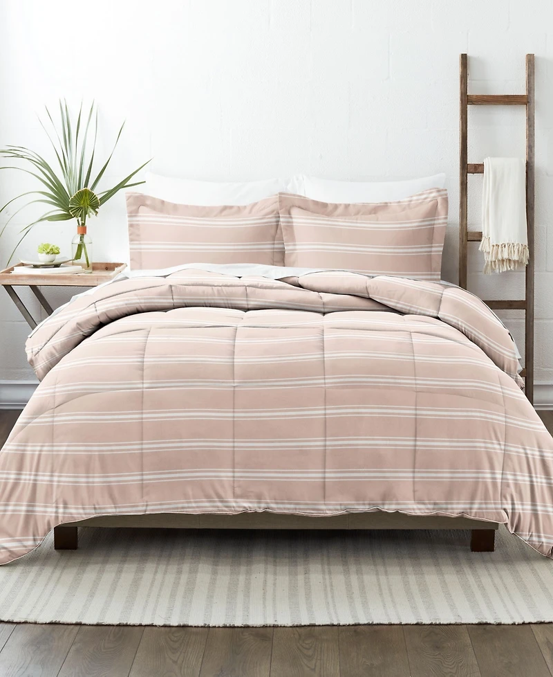 ienjoy Home Ultra Soft Stripe Reversible - Pc. Comforter Set