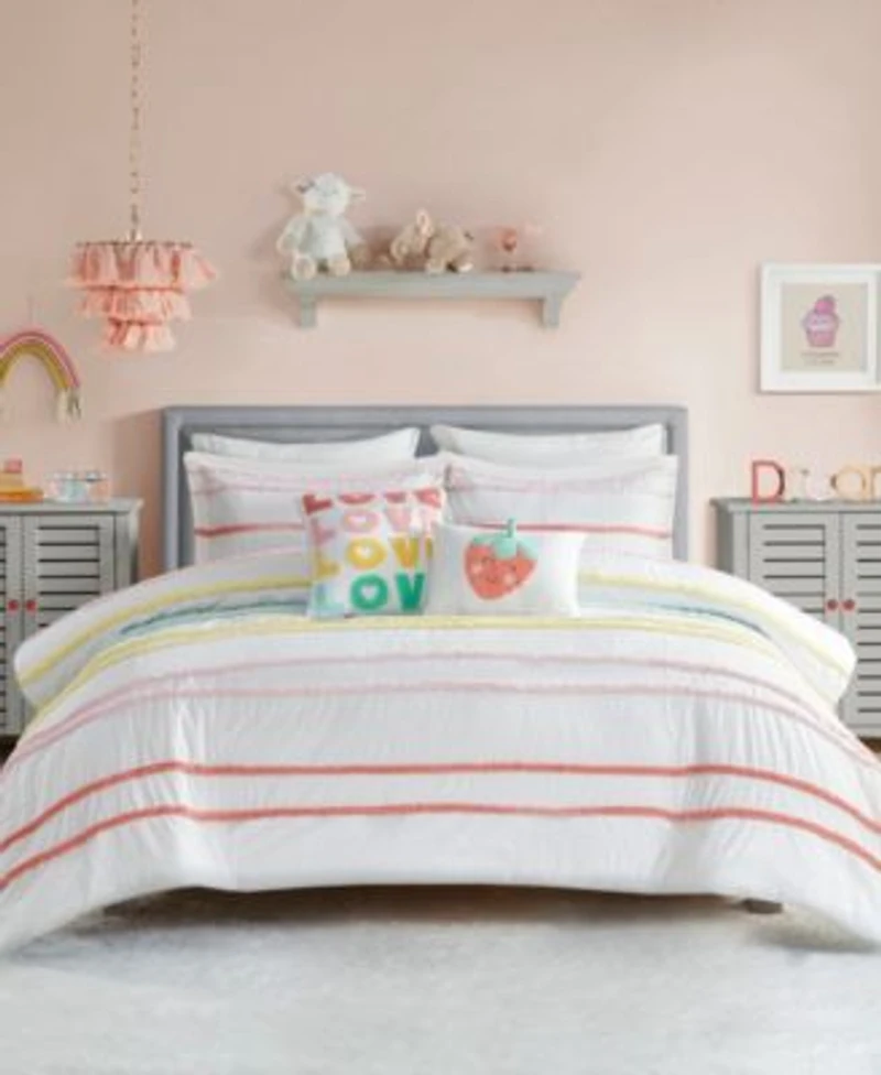 Intelligent Design Haisley Chenille Trim Duvet Cover Sets