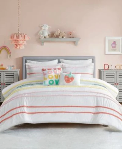 Intelligent Design Haisley Chenille Trim Duvet Cover Sets