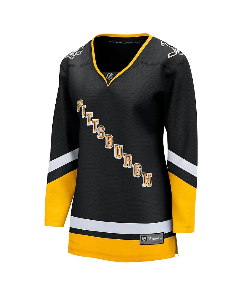 Women's Fanatics Black Pittsburgh Penguins 2021/22 Alternate Premier Breakaway Jersey