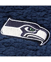 Women's G-iii 4Her by Carl Banks College Navy Seattle Seahawks Sherpa Quarter-Zip Jacket