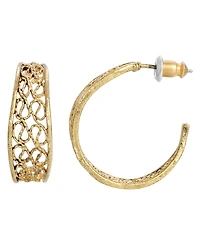 2028 Women's Filigree Hoop Earrings
