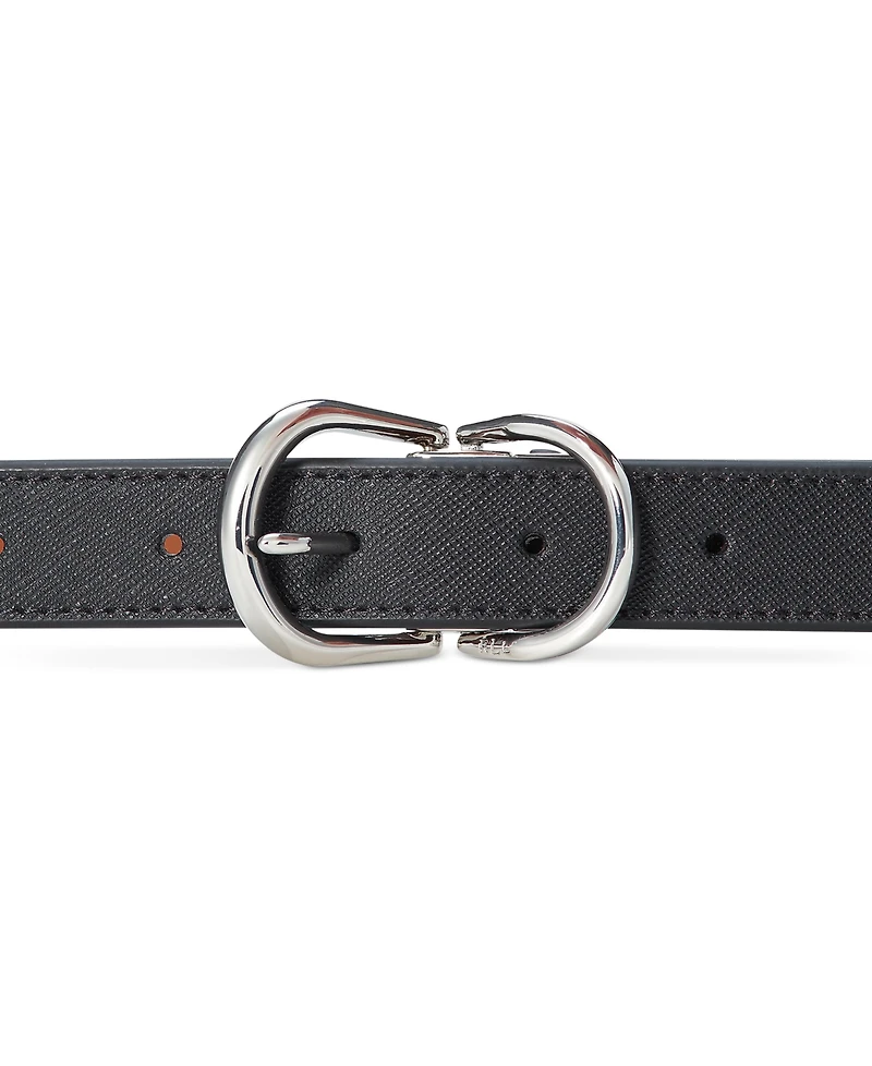 Lauren Ralph Reversible Crosshatch Leather Belt