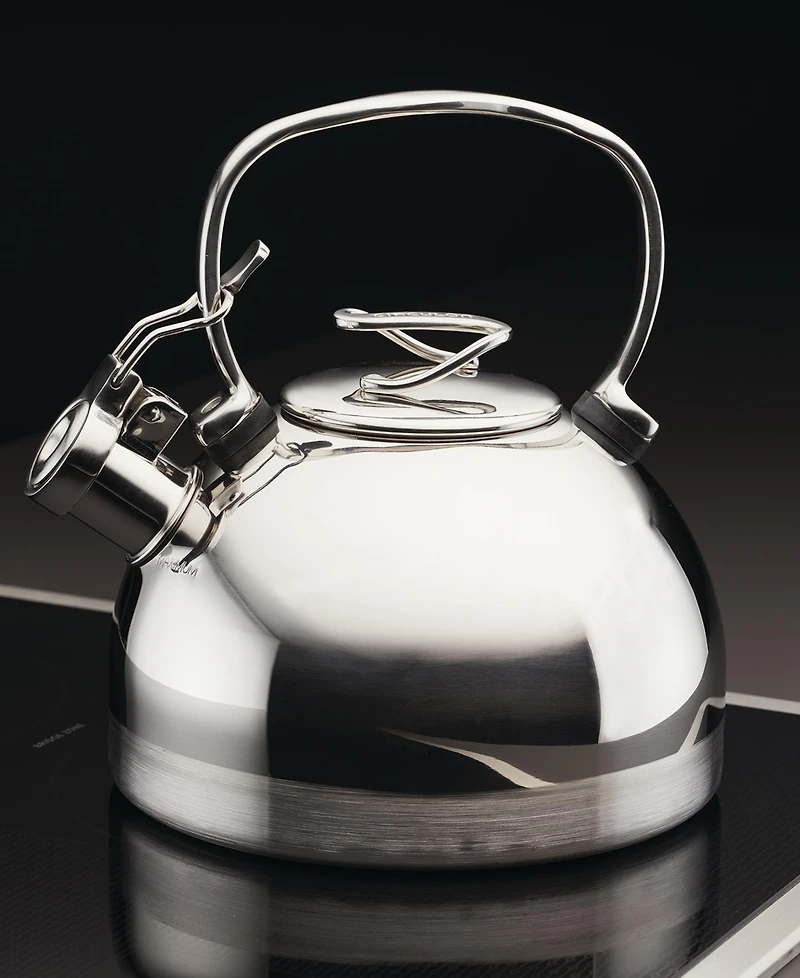 Circulon Stainless Steel 2-Qt. Whistling Teakettle with Flip-Up Spout