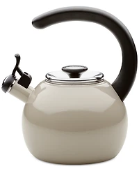 Circulon Enamel on Steel 2-Qt. Whistling Teakettle with Flip-Up Spout