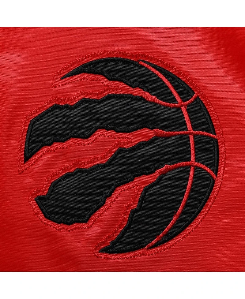 Men's Starter Red and Black Green Toronto Raptors History Month Nba 75th Anniversary Full-Zip Jacket