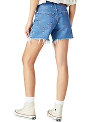 Lucky Brand Printed Destructed Shorts