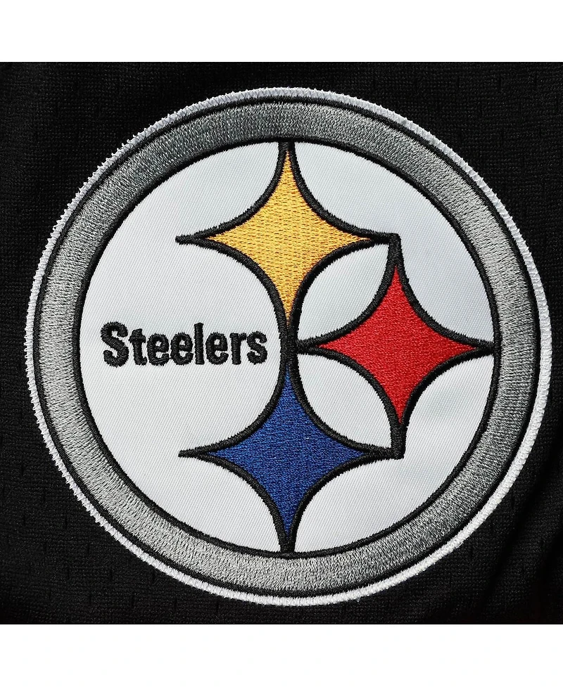 Men's Mitchell & Ness Black Pittsburgh Steelers Just Don Gold Rush Shorts