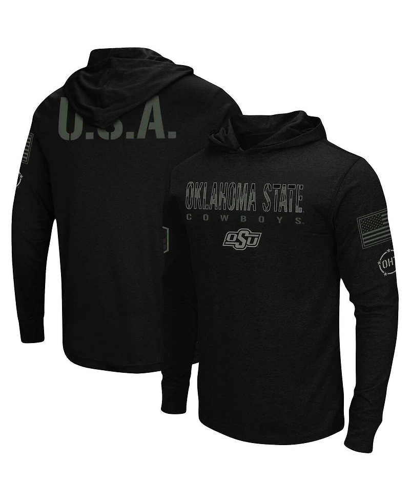 Men's Black Oklahoma State Cowboys Oht Military-Inspired Appreciation Hoodie Long Sleeve T-shirt