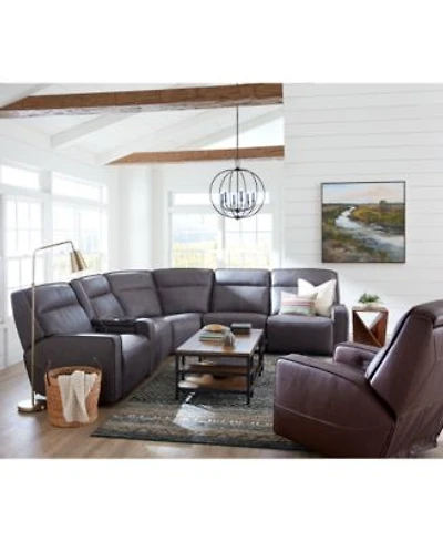 Closeout Dextan Leather Sectional Collection Created For Macys