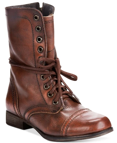 Steve Madden Women's Troopa Lace-up Combat Boots