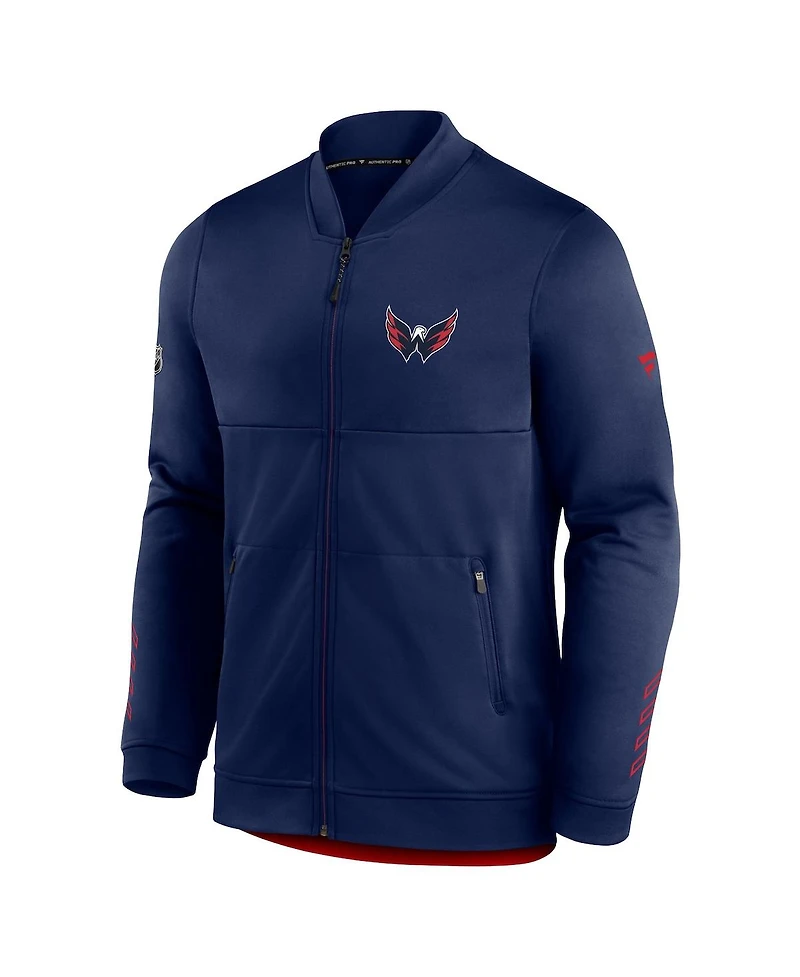 Men's Fanatics Navy Washington Capitals Locker Room Full-Zip Jacket