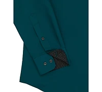 Calabrum Men's Regular Fit Solid Wrinkle Free Performance Dress Shirt