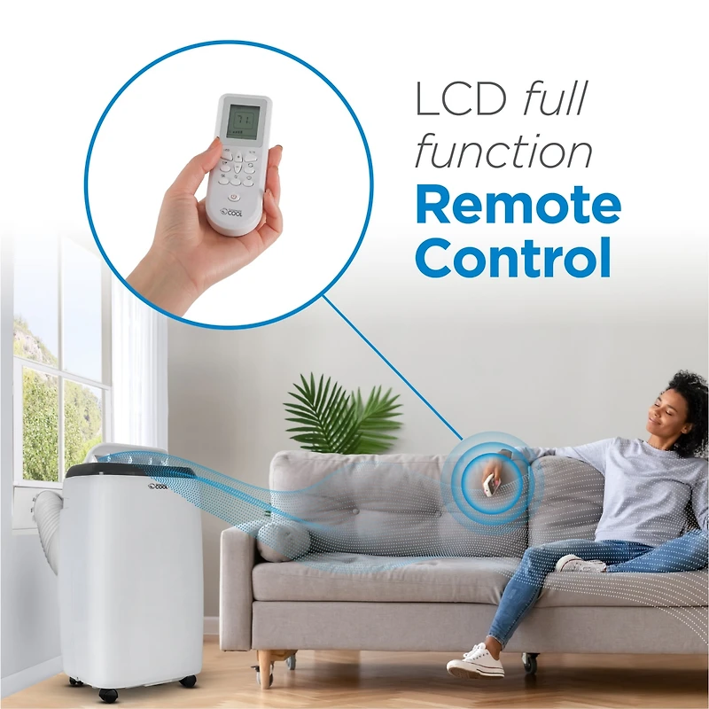 Commercial Cool 6,000 Btu Sacc/Cec (10,000 Btu Ashrae) Portable Air Conditioner with Remote Control, White