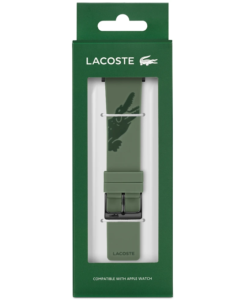 Lacoste Crocodile Print Green Silicone Strap for Apple Watch 42mm/44mm