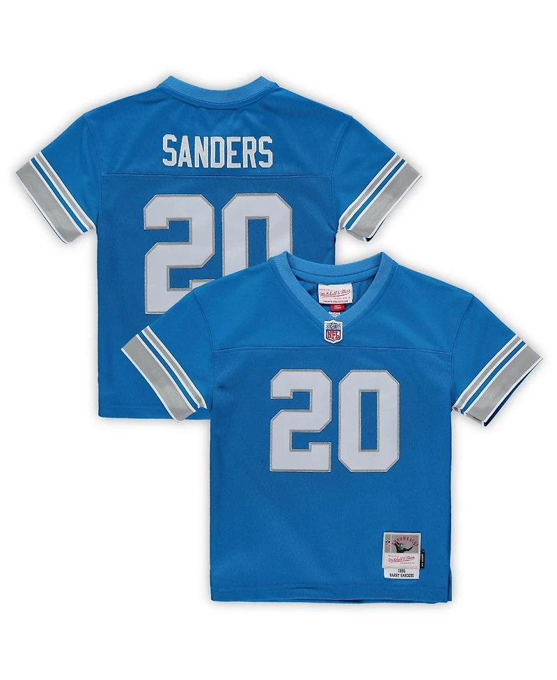 Preschool Boys and Girls Mitchell & Ness Barry Sanders Blue Detroit Lions 1996 Retired Legacy Jersey