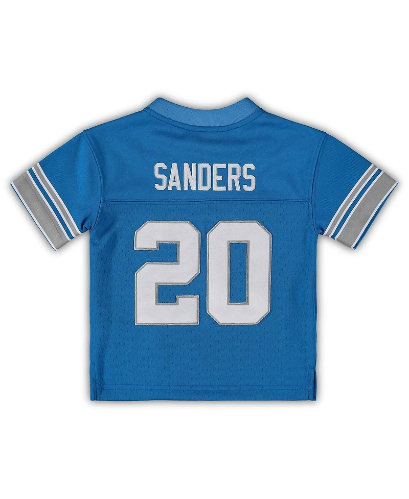 Infant Boys and Girls Mitchell & Ness Barry Sanders Blue Detroit Lions 1996 Retired Legacy Jersey
