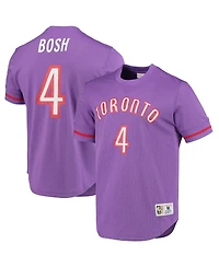 Men's Mitchell & Ness Chris Bosh Purple Toronto Raptors 2003 Mesh Name and Number T-shirt