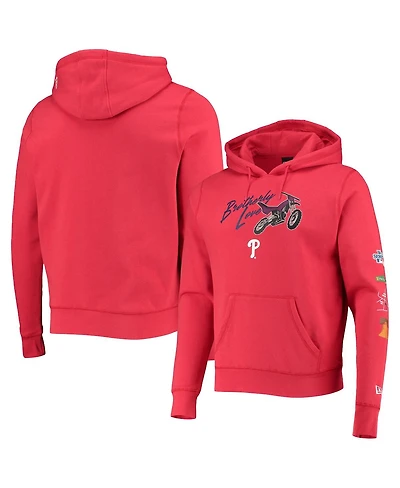 Men's New Era Red Philadelphia Phillies City Transit Pullover Hoodie