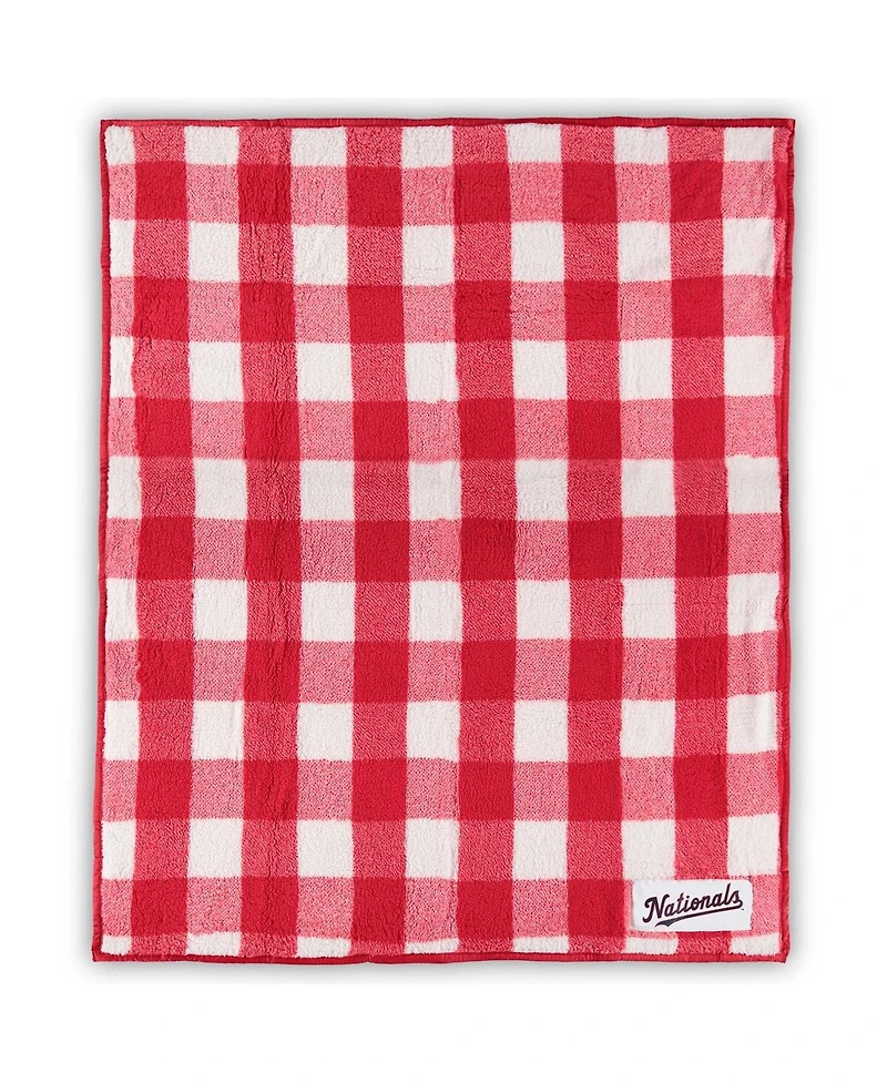 Washington Nationals 50" x 60" Buffalo Check Frosty Fleece Blanket