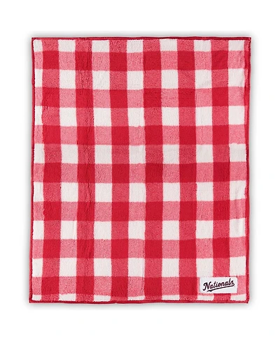 Washington Nationals 50" x 60" Buffalo Check Frosty Fleece Blanket