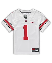 Boys and Girls Preschool Nike #1 White Ohio State Buckeyes Untouchable Football Jersey