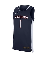 Men's Nike #1 Navy Virginia Cavaliers Replica Basketball Jersey