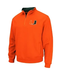 Men's Colosseum Miami Hurricanes Tortugas Logo Quarter-Zip Jacket