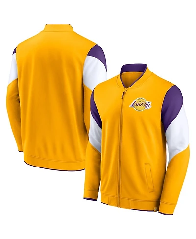 Men's Fanatics Gold, Purple Los Angeles Lakers League Best Performance Full-Zip Top