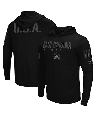 Men's Colosseum Black Ecu Pirates Oht Military-Inspired Appreciation Hoodie Long Sleeve T-shirt